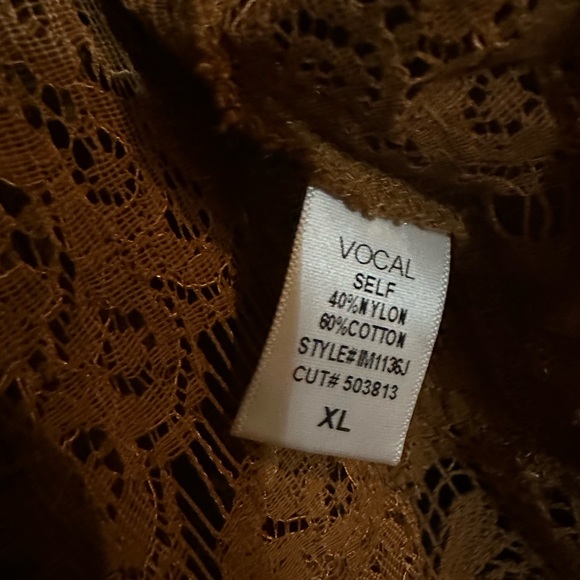 Vocal Tan Lace Bohemian Duster - Picture 9 of 10